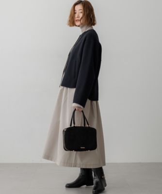 ウールライトリバー ノーカラー ショートコート（SCWWGW0408