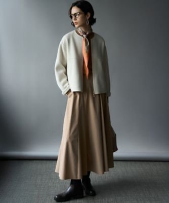 ウールライトリバー ノーカラー ショートコート（SCWWGW0408