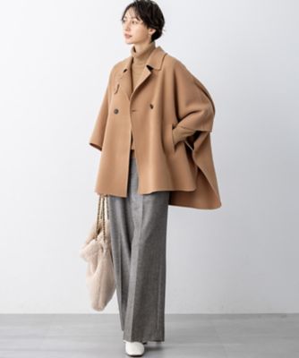 見上愛さん着用／Oggi12月号掲載】ウールライトリバー ポンチョ