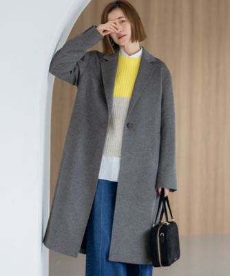 ＜23区 L (Women/大きいサイズ)＞ウールカシミヤビーバー　チェスター　コート（ＳＣＷＷＧＷ０５０５）