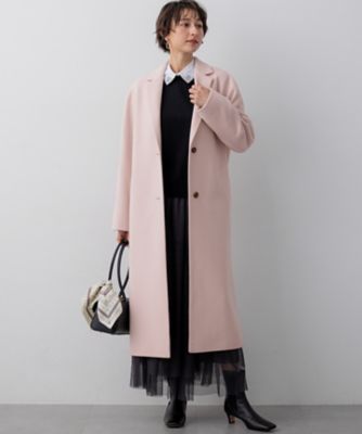 シナモンスパイス　　　ウール　モッサ　チェスターコート　40 Samansa Mos2（サマンサ モスモス）片面モッサチェスターコート 通販