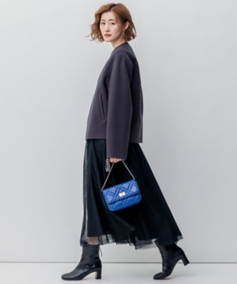 23AW✨極美品✨23区 ウールリバーショートブルゾン 大きいサイズ 44 3L ウールリバー ショート ブルゾン（SCWWSW0406） | 23区 L