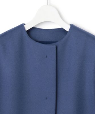 ウールカシミヤビーバー ノーカラー コート