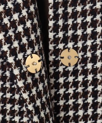 23区 23AW ブラウン×ホワイト SCWWSW0509 チェック ツイード ノー