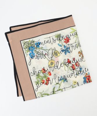 フラワープリントレター スカーフ（SF2VGM0301） | 自由区