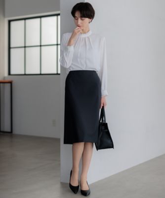 セットアップ対応】ラフィーネウール タイト スカート