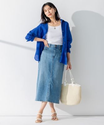 洗える】23区DENIM ストレッチデニム スカート