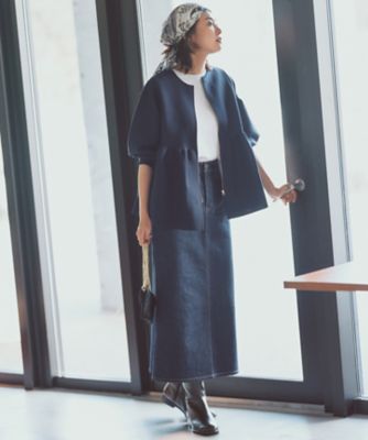 【Ｏｇｇｉ３月号掲載／新色追加／洗える】２３区ＤＥＮＩＭ　ストレッチ　デニムスカート（ＳＫ２６ＣＡ０２２０）