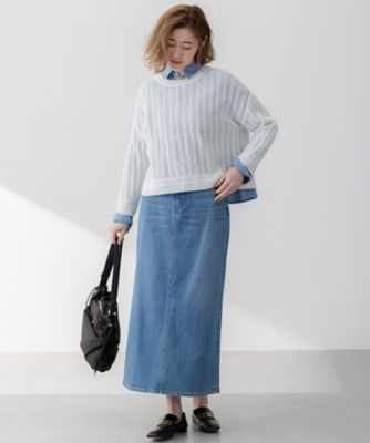 【Ｏｇｇｉ３月号掲載／新色追加／洗える】２３区ＤＥＮＩＭ　ストレッチ　デニムスカート（ＳＫ２７ＣＡ０２２０）