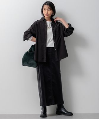 【洗える】２３区ＤＥＮＩＭ　ベルベットストレッチ　Ａライン　スカート（ＳＫ２７ＣＷ０４２０）