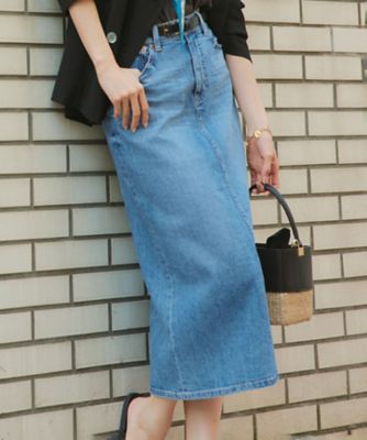 ＜23区 S (Women/小さいサイズ)＞【洗える】２３区ＤＥＮＩＭ　ストレッチデニム　スカート（ＳＫ２７ＳＳ０２１９）