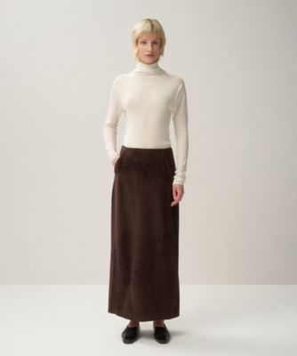 ＜ATON (Women/Men)＞ＳＩＬＫ　ＭＯＳＳＡ　｜　ストレートスカート（ＳＫＡＧＣＷ０８０５）