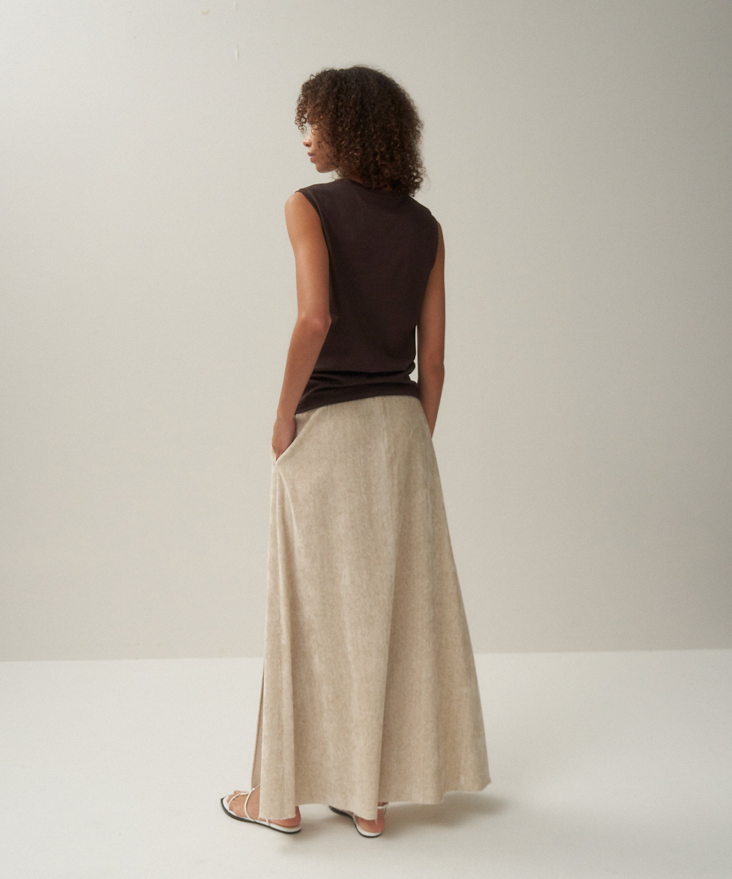 LINEN VELVET | サイドスリットスカート LINEN VELVET | サイドスリットスカート