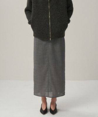 ＜ATON (Women/Men)＞ＴＥＣＨＮＯ　ＷＯＯＬ　ＥＴＥＲＭＩＮ　｜　ペンシルスカート（ＳＫＡＧＧＷ０７０４）