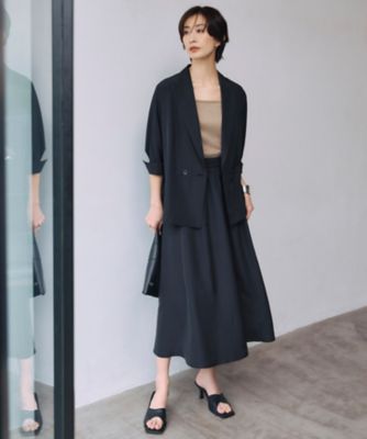 UVケア・速乾・洗える】シルクエステルタフタ フレアスカート
