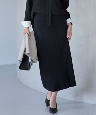 ＜ICB L (Women/大きいサイズ)＞コットンポリエステルスムース　ニットスカート（ＳＫＣＭＬＳ０７０５）