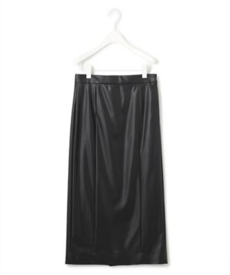 フェイクレザー ナロースカート（サスペンダー付き）（ＳＫＣＭＳＡ０２０２） | ICB L (Women/大きいサイズ)/アイシービーＬ |  三越伊勢丹オンラインストア・通販【公式】