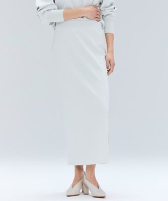 新品 UNTITLED アンタイトル サニーストレッチ ニットスカート 洗える WWS×センセイカプセル ストレッチニットスカート （ネイビー