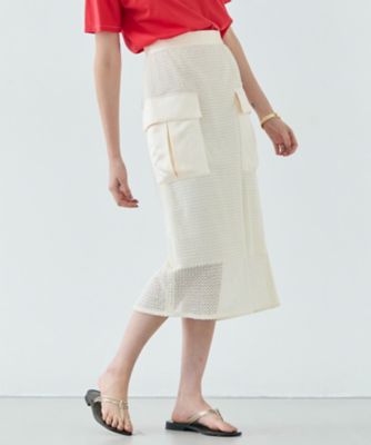 DOLCE&GABBANA ひざ丈スカート ベージュ 2007524N0012 ドルチェ&ガッバーナストレッチひざ下スカートベージュ28/42