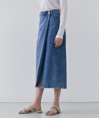 【大人気】Victoria Beckham ラップディテール デニムスカート 大人気】Victoria Beckham ラップディテール デニムスカート