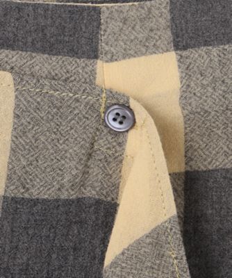 HOBBS ／ フェイクレザーポケットウールチェックラップ