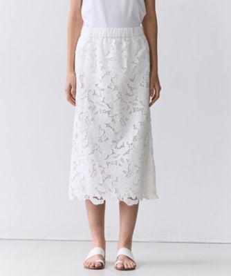 ＜BEIGE， (Women)＞ＣＩＴＲＩＮＥ　／　エンブロイダリーレースイージースカート（ＳＫＣＷＬＳ０２０２）