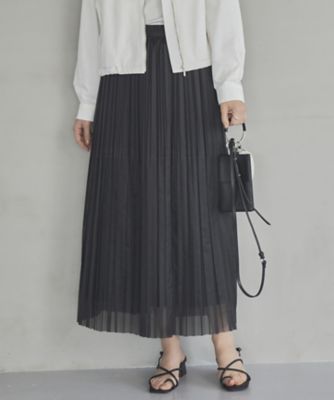 ＜ICB (Women)＞【洗える】シアープリーツオーガン　スカート（ＳＫＣＹＣＭ０４１２）