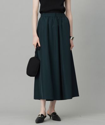 UVケア・速乾・洗える】シルクエステルタフタ フレアスカート