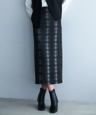 ＜ICB (Women)＞【洗える】シャイニーオンブレーチェック　ストレートスカート（ＳＫＣＹＧＡ０３０７）