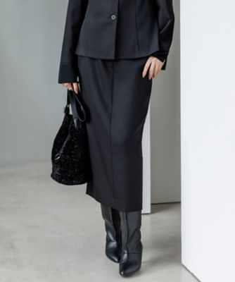 ＜ICB (Women)＞【ＣＬＡＳＳＹ．掲載・裏起毛】　ウォームサテン　Ｉラインスカート（ＳＫＣＹＧＷ０５１０）