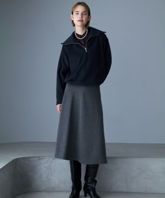 25aw 新品同 ICB シルキーウール ダブルフェイス ニットプルオーバー S 洗える】 シルキーウールダブルフェイス ニットプルオーバー / ICB
