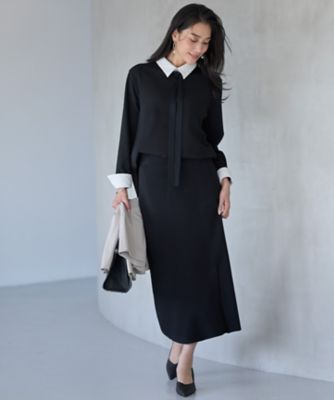 コットンポリエステルスムース ニットスカート（SKCYLS0705