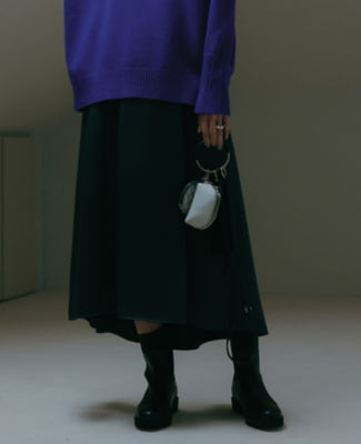 【SALE】ヴィンテージヘビーサテン スカート グレー ロングスカート