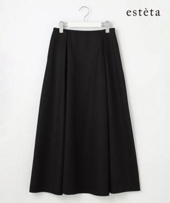 esteta (Women)/エステータ 小さいサイズ CANONICO カバートクロス スカート(SKH8GW0944) 005_クロ 【三越伊勢丹/公式】