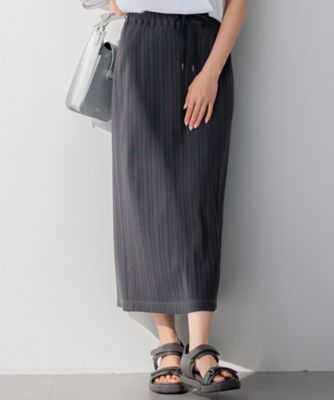 ＜23区 L (Women/大きいサイズ)＞【ＳＬＯＷ／一部店舗限定】ランダムリブフライス　スカート（ＳＫＳ１ＣＭ０９６３）