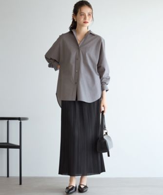 SLOW／一部店舗限定】トリコットプリーツ Iライン スカート