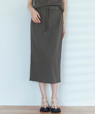 ＜23区 L (Women/大きいサイズ)＞【ＳＬＯＷ／洗える】ランダムリブフライス　スカート（ＳＫＳ１ＳＭ０９６３）