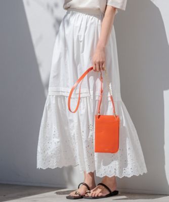 ＜23区 S (Women/小さいサイズ)＞【ＳＬＯＷ／一部店舗限定】フラワーエンブロイダリー　スカート（ＳＫＳ２ＣＭ０９３０）