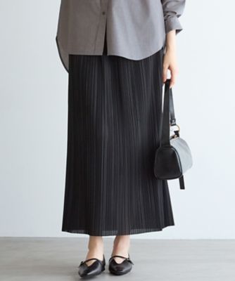 ＜23区 S (Women/小さいサイズ)＞【ＳＬＯＷ／一部店舗限定】トリコットプリーツ　Ｉライン　スカート（ＳＫＳ２ＧＡ０９３０）