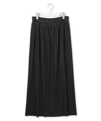 SLOW／一部店舗限定】トリコットプリーツ Iライン スカート