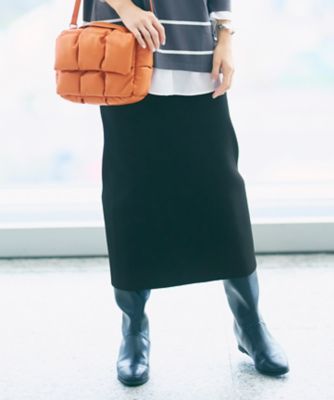 ＜自由区 S (Women/小さいサイズ)＞【洗える】リブストレッチタイト　スカート（ＳＫＷ７ＣＭ０４５７）