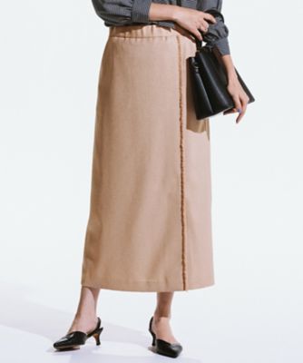 ＜自由区 (Women)＞【セットアップ対応・接触冷感・ＵＶカット・洗える】ライトバスケットクロス　スカート（ＳＫＷＭＣＡ０１０１）