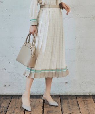 ＜自由区 (Women)＞【セットアップ対応・洗える】モノグラムプリント　スカート（ＳＫＷＭＣＭ０３１０）