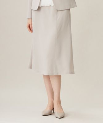 ＜自由区 (Women)＞【セットアップ対応・ＵＶカット・接触冷感・洗える】ライトストレッチフレア　スカート（ＳＫＷＭＣＭ０４０３）