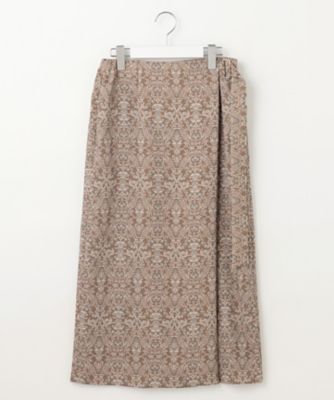 ＜自由区 (Women)＞【洗える】ダマスクフローラルプリント　スカート（ＳＫＷＭＣＭ０５１０）