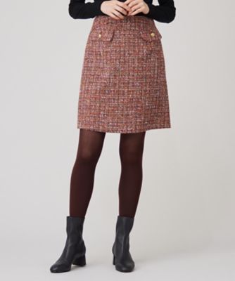 ＜自由区 (Women)＞ラメノットファンシーツイード　スカート（ＳＫＷＭＣＷ０４０５）