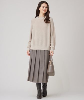 セットアップ対応・洗える】ハイツイストビエラプリーツ スカート