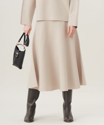 ＜自由区 (Women)＞【セットアップ対応・洗える】ウールミラノニット　スカート（ＳＫＷＭＣＷ０５５６）