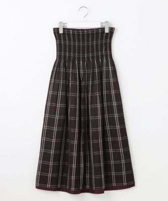 ＜自由区 (Women)＞【ＷＥＢ限定】キュプラジャカードリバーシブル　スカート（ＳＫＷＭＣＷ０８１２）