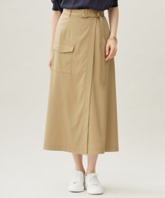 ＜自由区 (Women)＞デニムライクボトムフレア　スカート（ＳＫＷＭＧＡ０１０８）